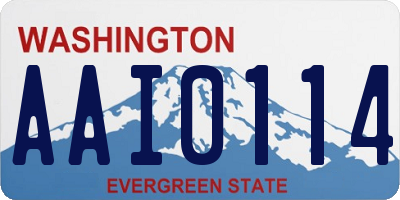 WA license plate AAI0114