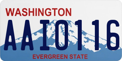 WA license plate AAI0116