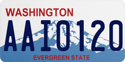 WA license plate AAI0120