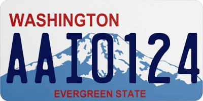 WA license plate AAI0124