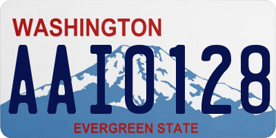 WA license plate AAI0128