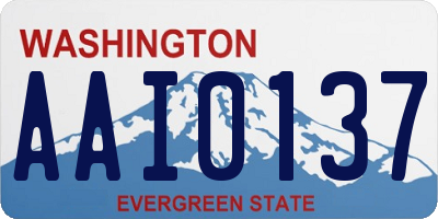 WA license plate AAI0137