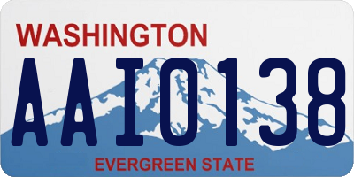 WA license plate AAI0138