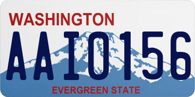 WA license plate AAI0156