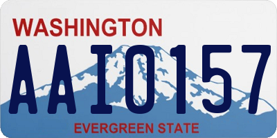 WA license plate AAI0157
