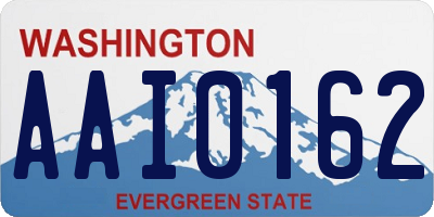 WA license plate AAI0162
