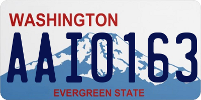 WA license plate AAI0163