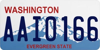 WA license plate AAI0166