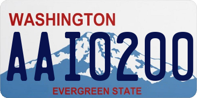 WA license plate AAI0200
