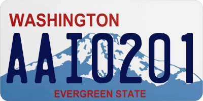WA license plate AAI0201