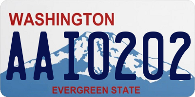 WA license plate AAI0202