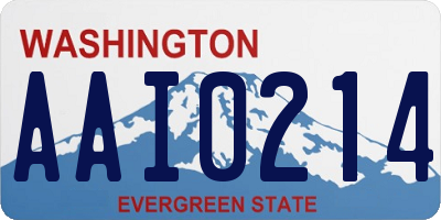WA license plate AAI0214