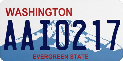 WA license plate AAI0217