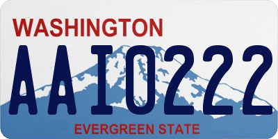 WA license plate AAI0222