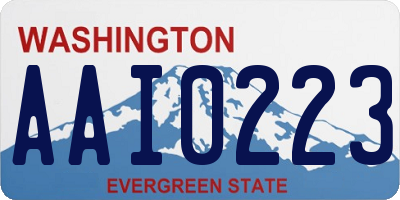 WA license plate AAI0223