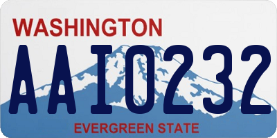 WA license plate AAI0232
