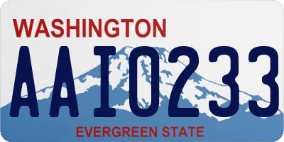 WA license plate AAI0233