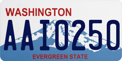 WA license plate AAI0250