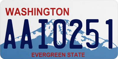 WA license plate AAI0251