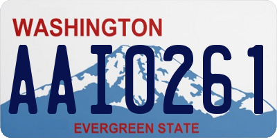 WA license plate AAI0261