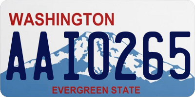 WA license plate AAI0265