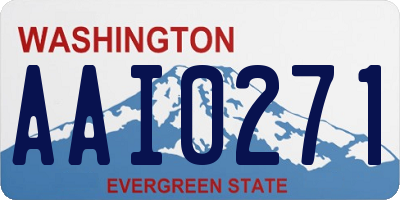 WA license plate AAI0271