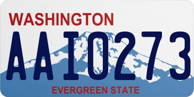 WA license plate AAI0273
