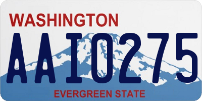 WA license plate AAI0275