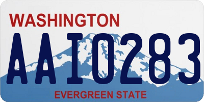 WA license plate AAI0283