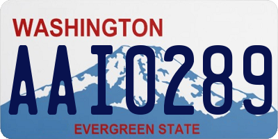 WA license plate AAI0289