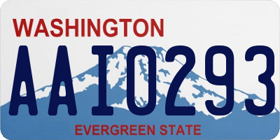 WA license plate AAI0293