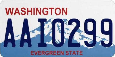 WA license plate AAI0299