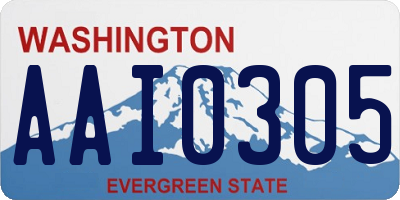 WA license plate AAI0305