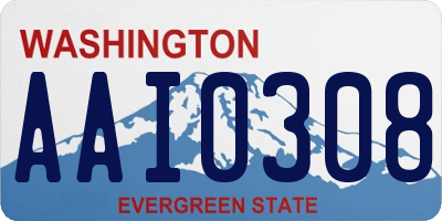 WA license plate AAI0308