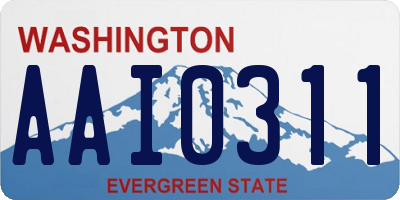 WA license plate AAI0311