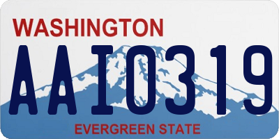 WA license plate AAI0319