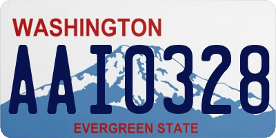 WA license plate AAI0328