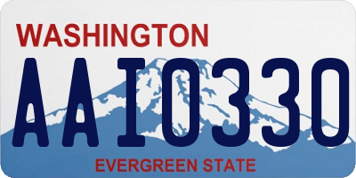 WA license plate AAI0330