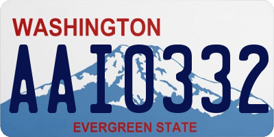 WA license plate AAI0332