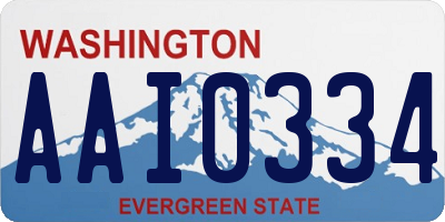 WA license plate AAI0334