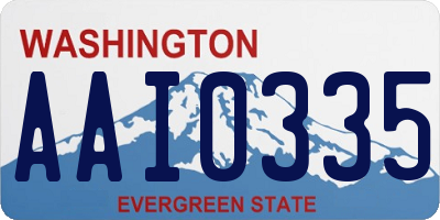 WA license plate AAI0335