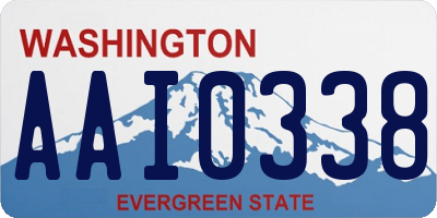 WA license plate AAI0338