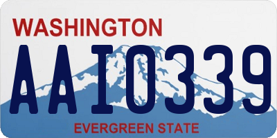WA license plate AAI0339