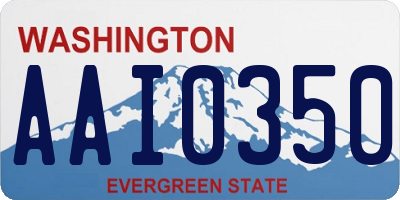 WA license plate AAI0350