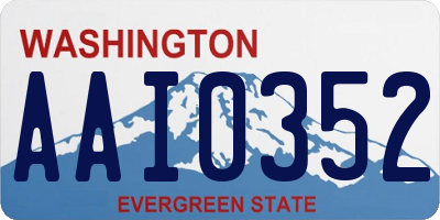 WA license plate AAI0352