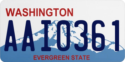 WA license plate AAI0361