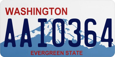 WA license plate AAI0364