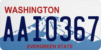 WA license plate AAI0367