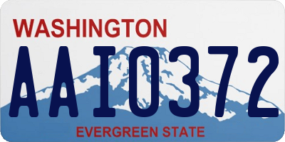 WA license plate AAI0372