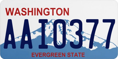 WA license plate AAI0377